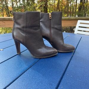 Coach Brown Leather Ankle Boots